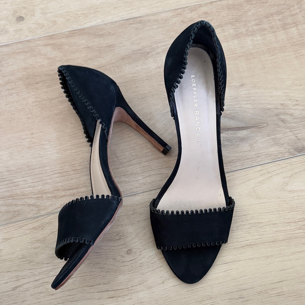 Loeffler Randall Black Open-Toe Heels